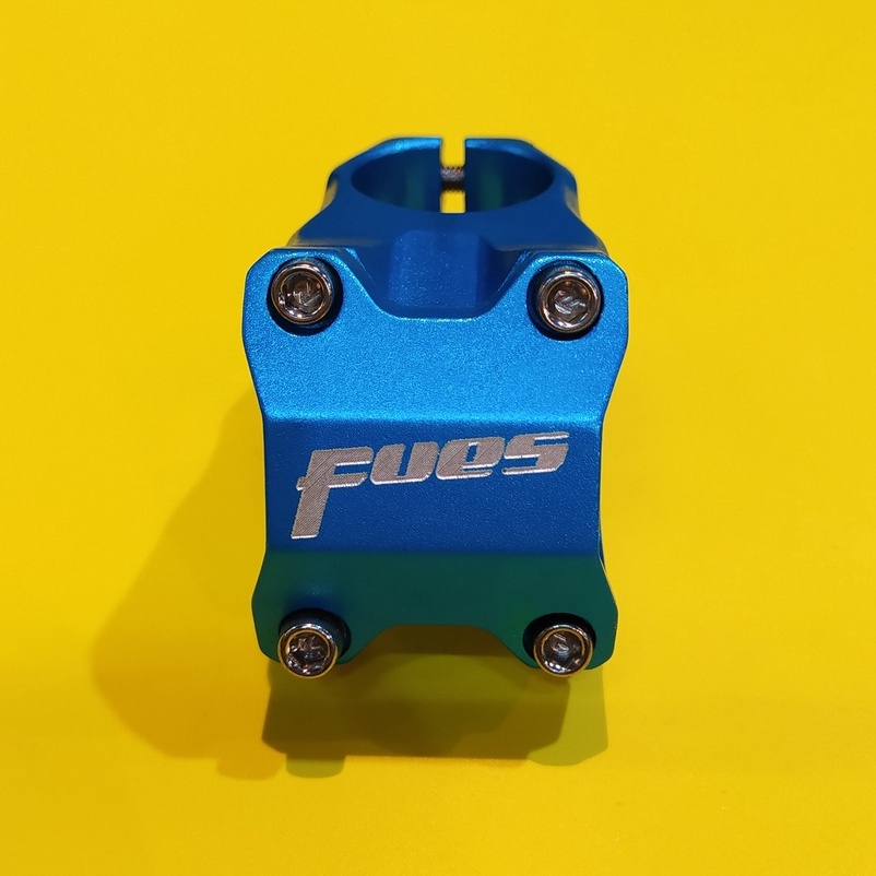 Stem sepeda MTB Fues blue alloy 31.8 panjang 50mm stem mtb alloy