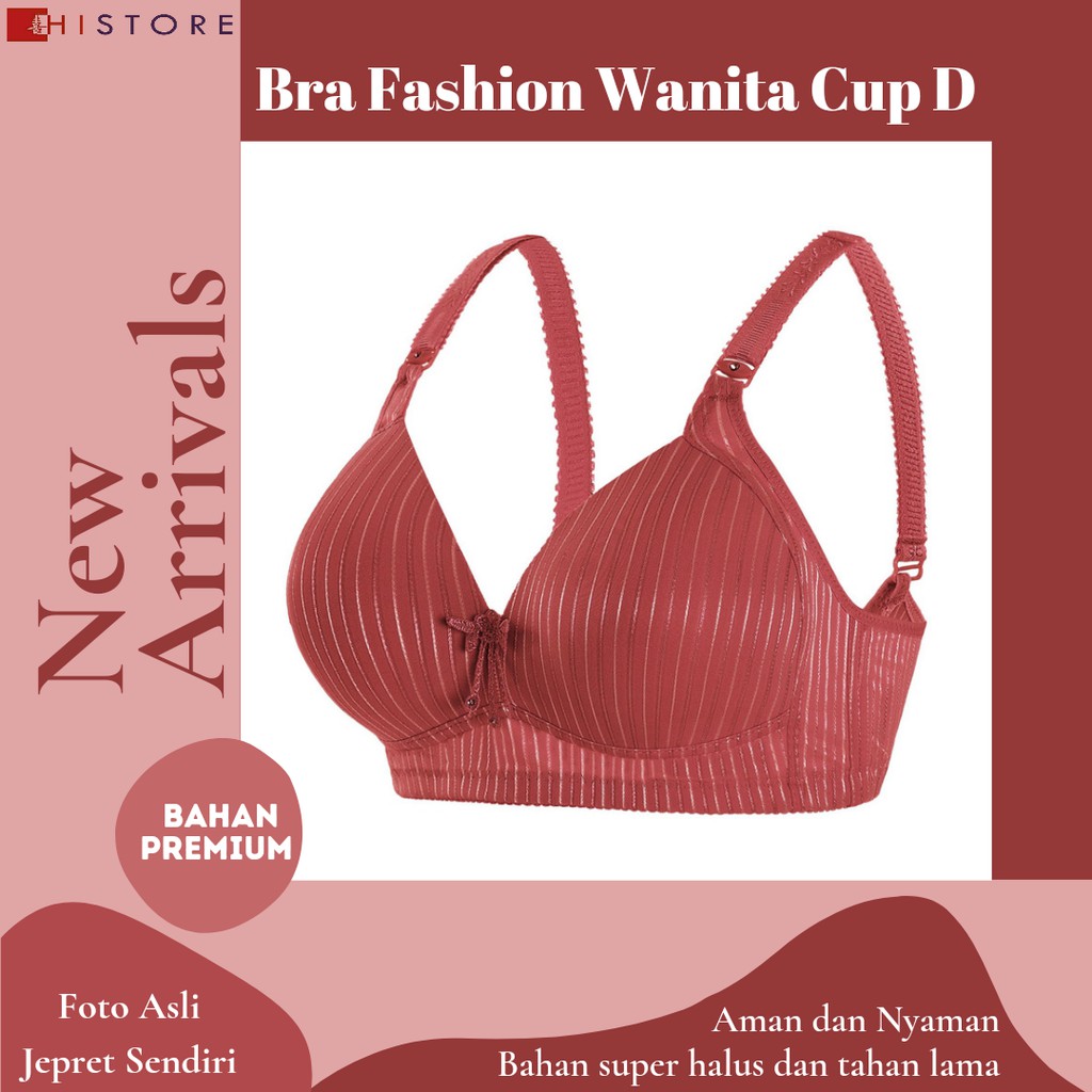 [HI] Bra BH JUMBO CUP D Fashion Bra Wanita Premium BH Busa Tipis Tanpa Kawat Sangat Nyaman D11