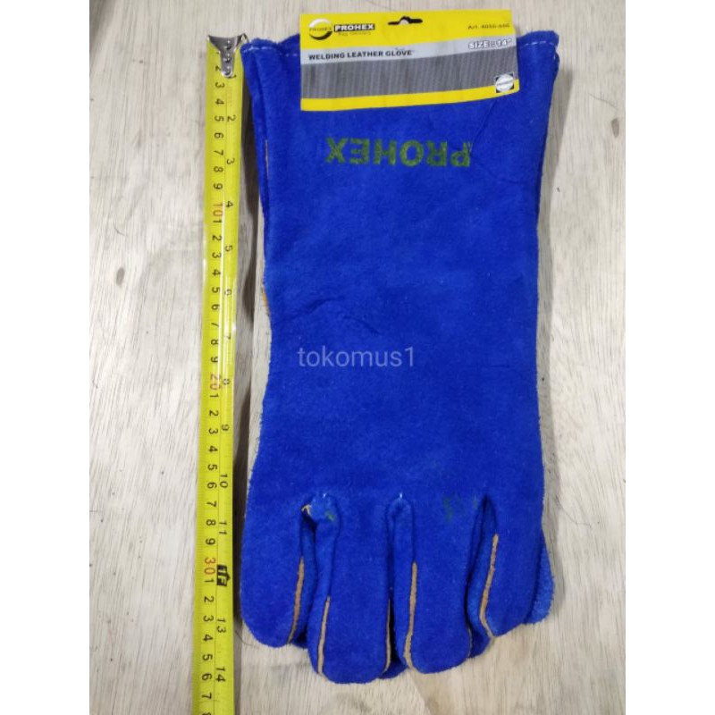 SARUNG TANGAN LAS BIRU PROHEX/WELDING GLOVE BLUE