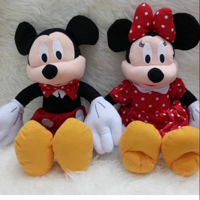 BONEKA MINIE MICKEY MOUSE BONEKA MICKEY MOUSE BONEKA SEPASANG MINIMOUSE MICKEY MOUSE