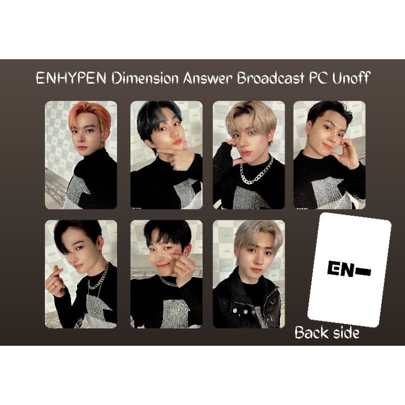 Enhypen Dimension Answer Broadcast PC / Photocard (unofficial)
