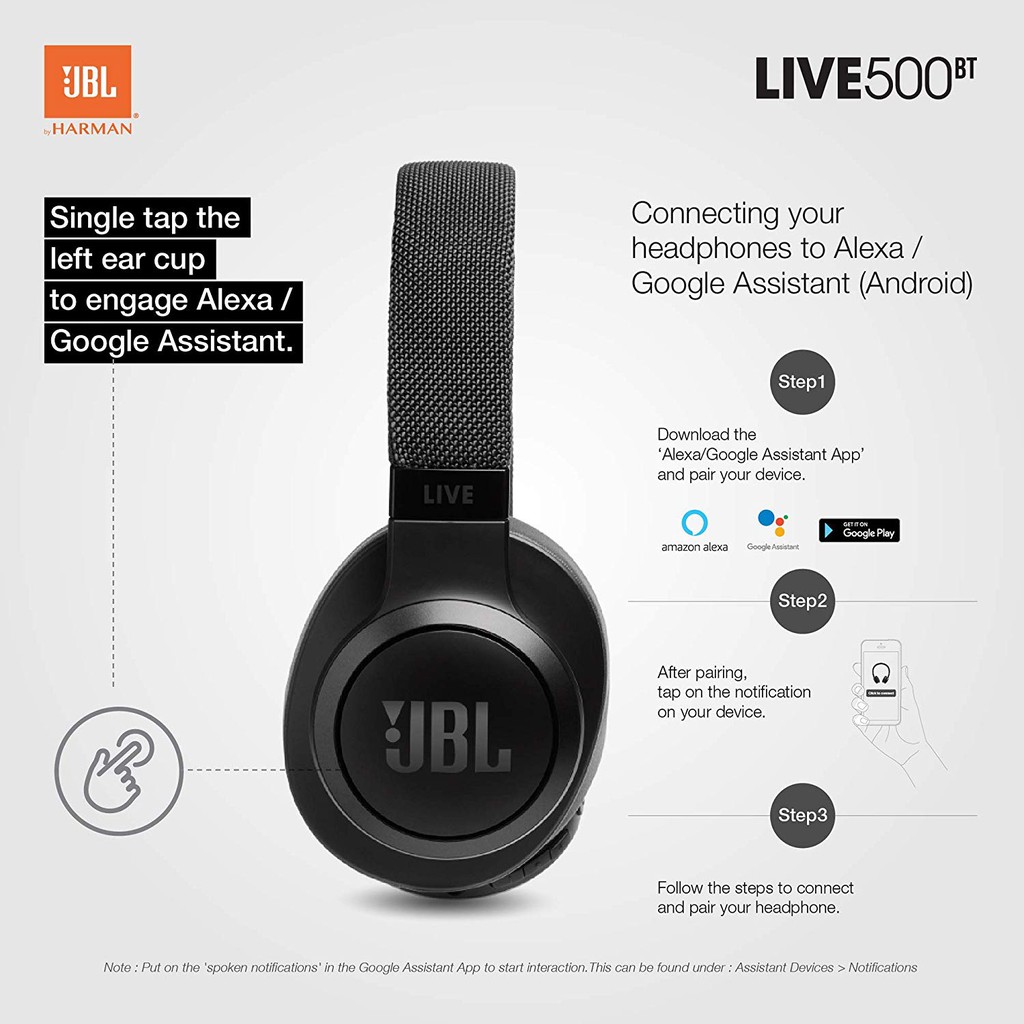 Hanya Di Shopee Jbl Live 500bt Wireless Over Ear Headphones With Voice Assistant Garansi Resmi Shopee Indonesia