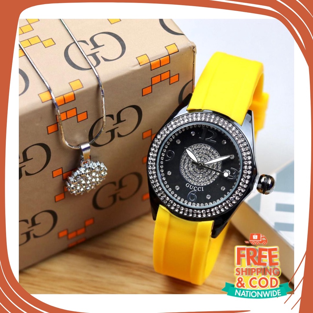 JAm Cewe Pink Bue Sky Gold Silver rubber Anti karat Air / JAM TANGAN CEWEK ANALOG TALI KARET TANGGAL