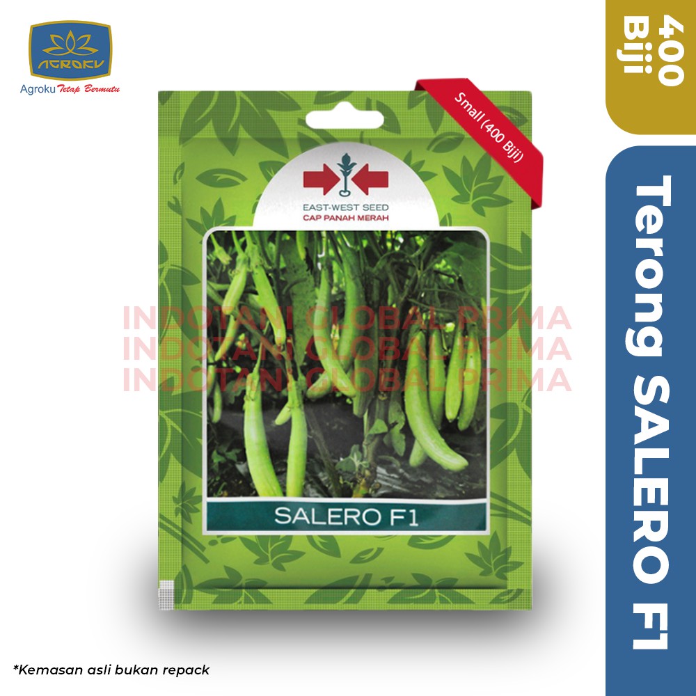 Benih Terong Hijau SALERO F1 Small Pouch 400 Biji - Cap Panah Merah