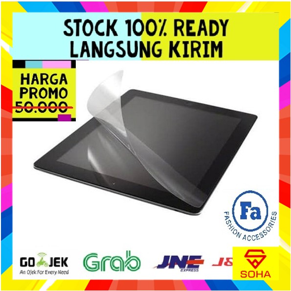 Silver Ipad Mini 4 / Ipad Mini 5 2018 Anti Gores Bahan Plastik Clear Bening / Glare Anti Minyak