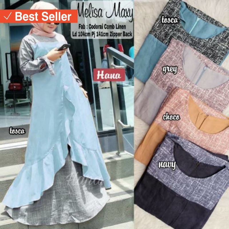 FASHION REMAJA MURAH TERLARIS MODERN UNIK / Melisa Maxy Dress By Hana