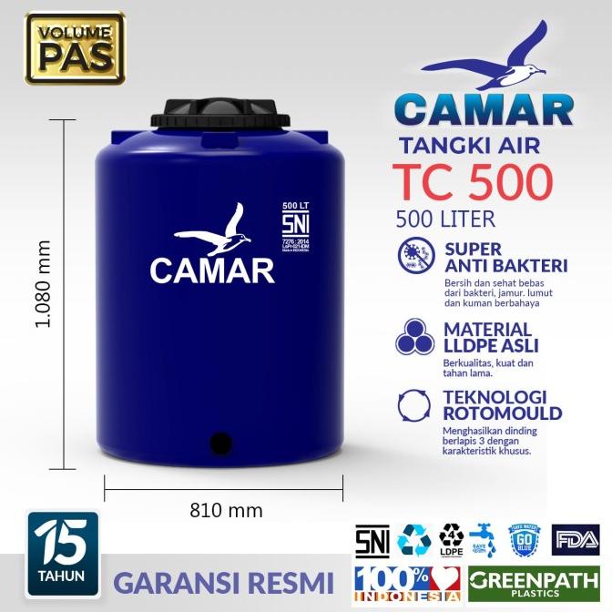 [[[SALE]]] Tangki Air Tandon Air Toren Air 500 Liter Camar TC 500