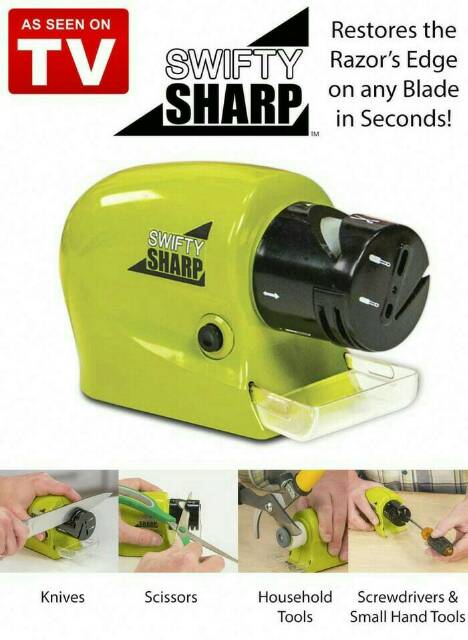 (COD) Alat Asahan pisau Elektrik / Swifty Sharp Elektrik Knife Sharpener