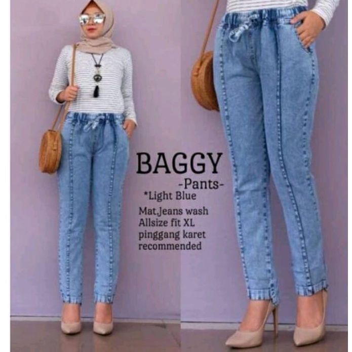 celana jeans baggy panst luna snow