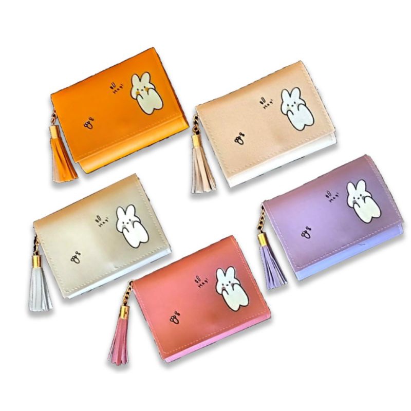 Dompet wanita Lipat kecil Gambar Kelinci / Dompet mini wanita