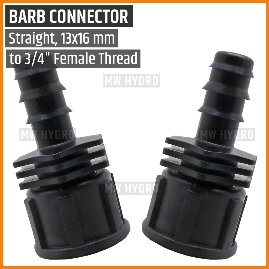 Female Connector 3/4 inch ke Selang PE 16 mm / 13 m