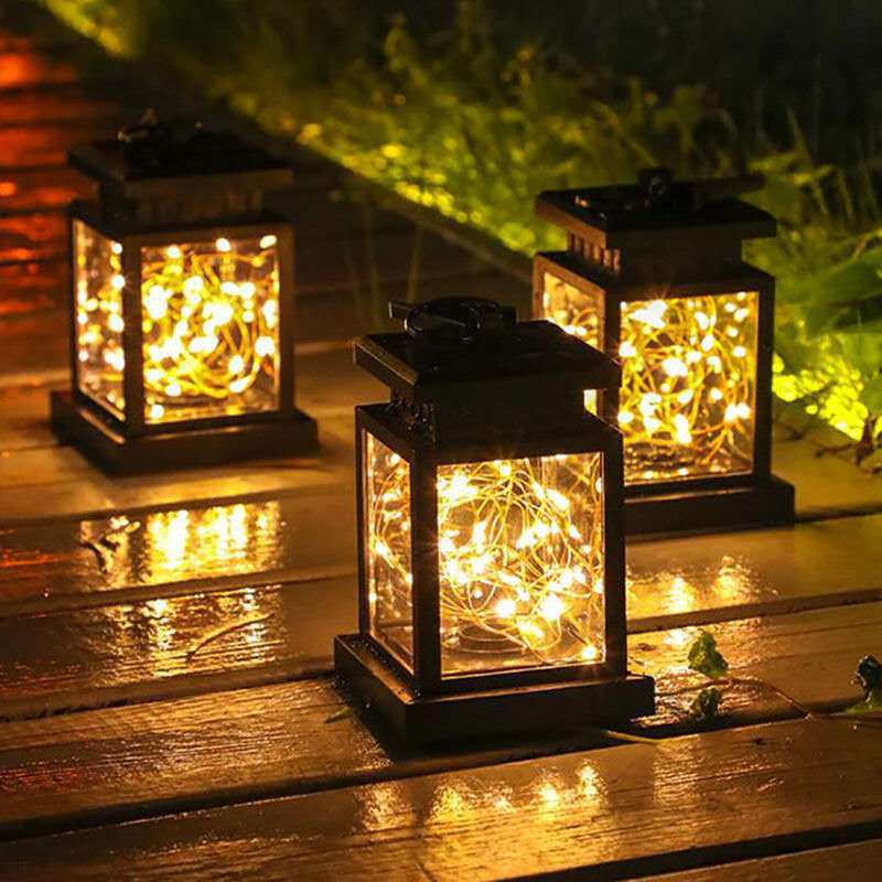 Lampu Taman Lilin Virtual LED Tenaga Surya Lentera Lampion hias Solar Panel anti air Waterproof Antik Retro Jadul Unik Jaman Belanda