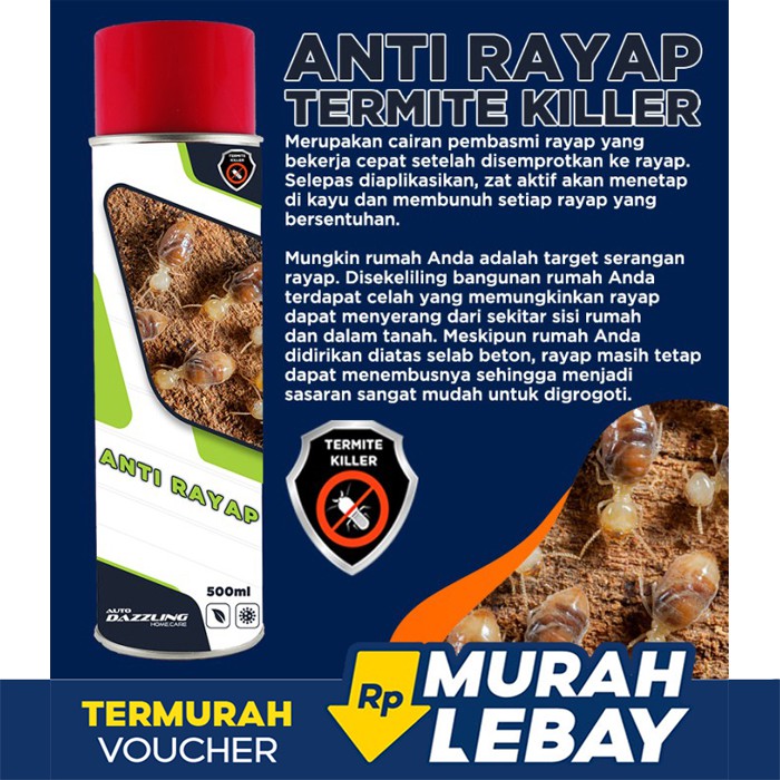 Pembasmi Pengusir Rayap Kayu Kusen Yang Sangat Ampuh