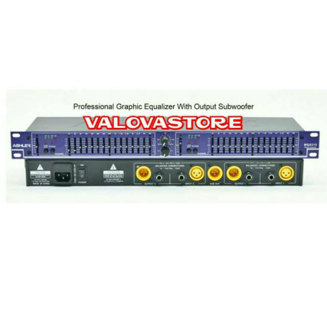 EQUALIZER ASHLEY MQX215 / MQX 215 ( 2 x 15 CHANNEL ) ORIGINAL
