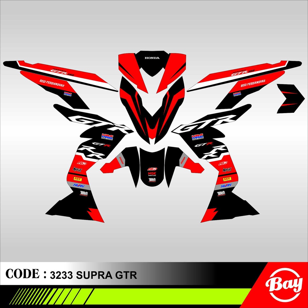 Decal Stiker Motor SUPRA GTR 150cc Full Body Sticker Custom Variasi