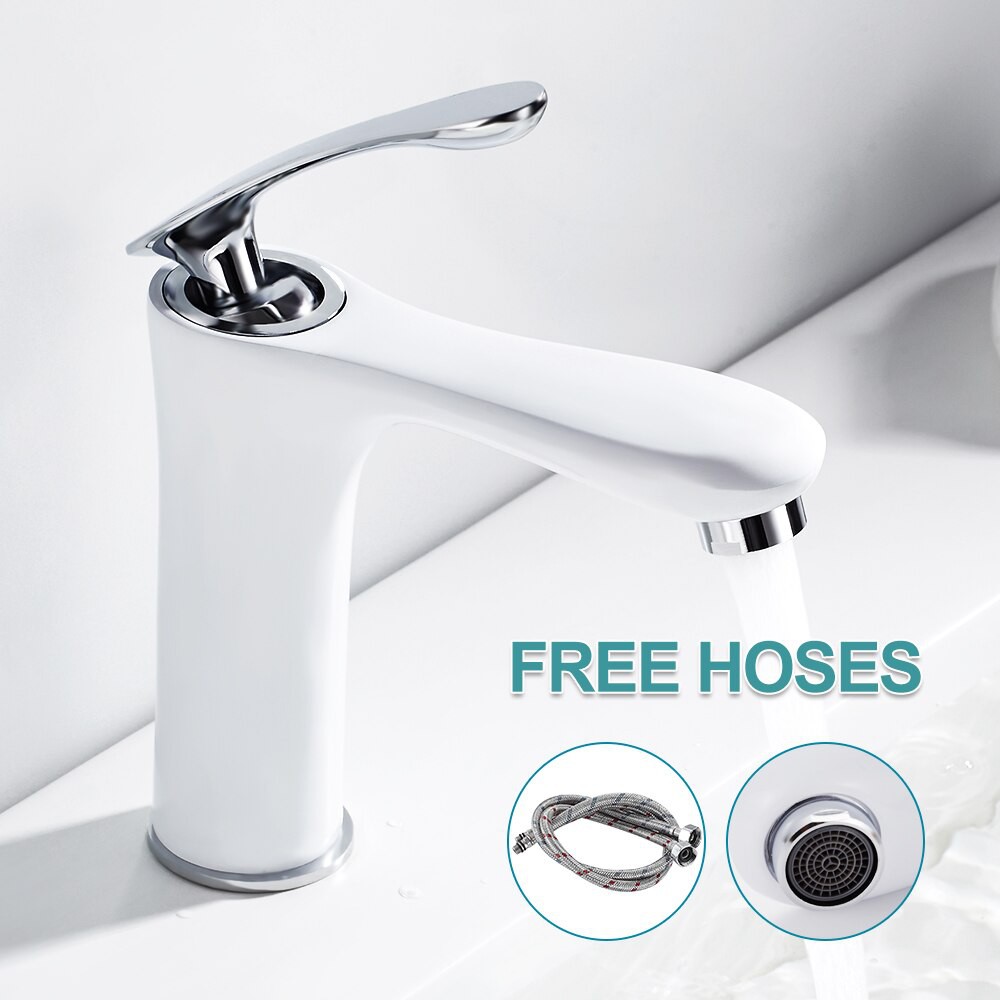 Basin Faucets Elegant Bathroom Faucet Hot And Cold Water Basin Mixer Tap Chrome Finish Brass Shopee Indonesia