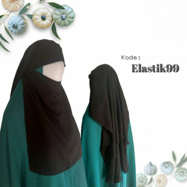 Niqab Long Yaman import  Mesir/ Long Flap Poni brand Zeina/ Cadar Zeina