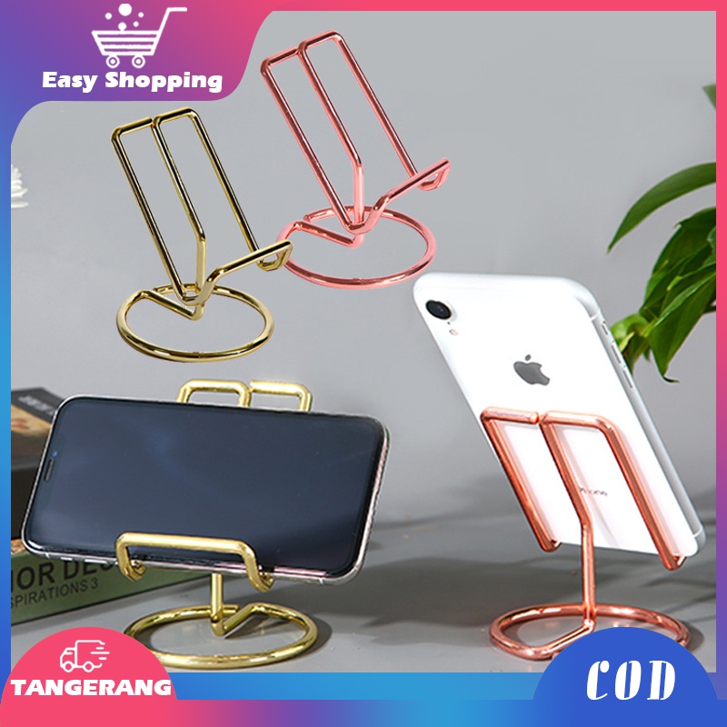 Phone Holder Stand Emas/Holder Dudukan Hp/Meja Mobile Phone Stand/Holder Hp