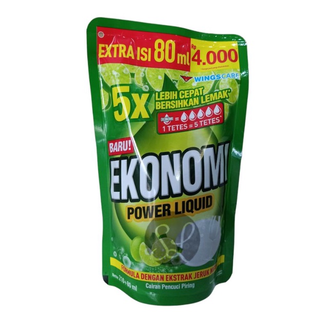 Ekonomi Power Liquid 290ml Sabun Cuci Piring 4000