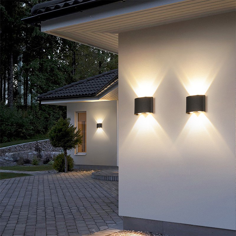 Lampu Dinding Outdoor Minimalis Lampu Taman Lampu Hias Dinding IP65 LED Wall Lamp Aluminium Waterproof Garden Light