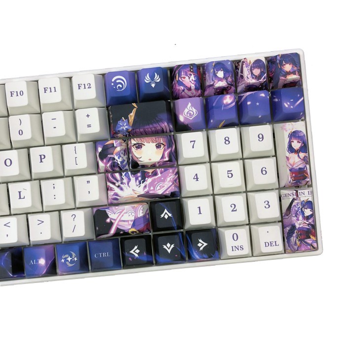 KEYCAPS GENSHIN IMPACT RAIDEN SHOGUN CHERRY PROFILE KEYBOARD