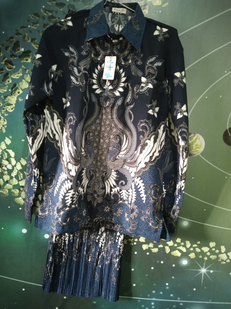 Couple Kemeja Batik Dan Rok Prisket / Rok Batik / Couple Keluarga