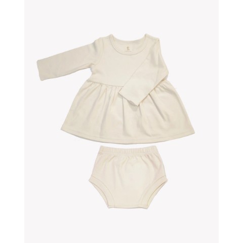 Cotton Cub Dress + Bloomer Set - Terusan Setelan Anak Bayi Cewe Lucu dengan Celana Pendek Dalaman