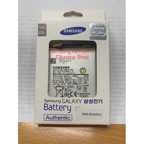 SAMSUNG Battery baterai batre EB-BA217ABY for Galaxy A12, A21s, A02, M12, M02 Original