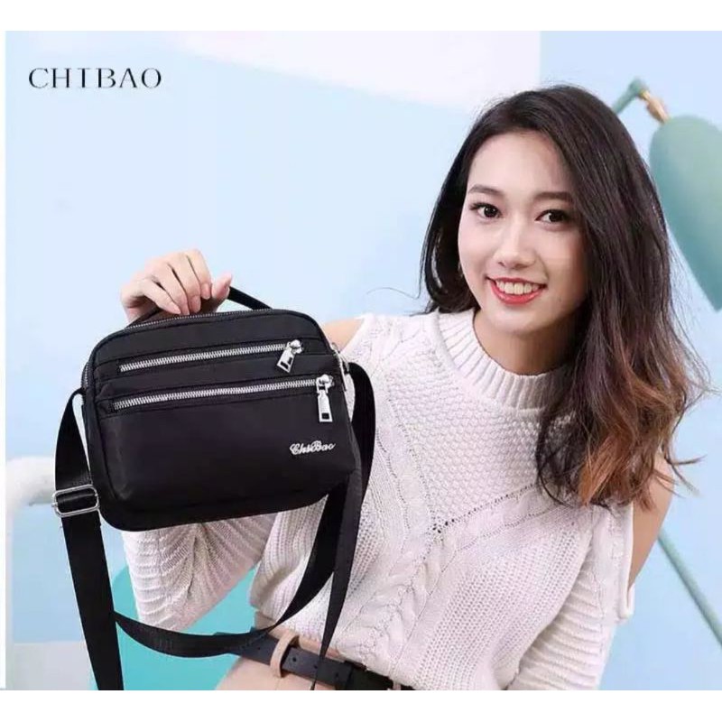 Tas Wanita Slempang Polos ORI Chibao 0717