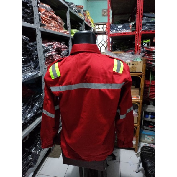 SERAGAM SAFETY MERAH BERLOGO HSE