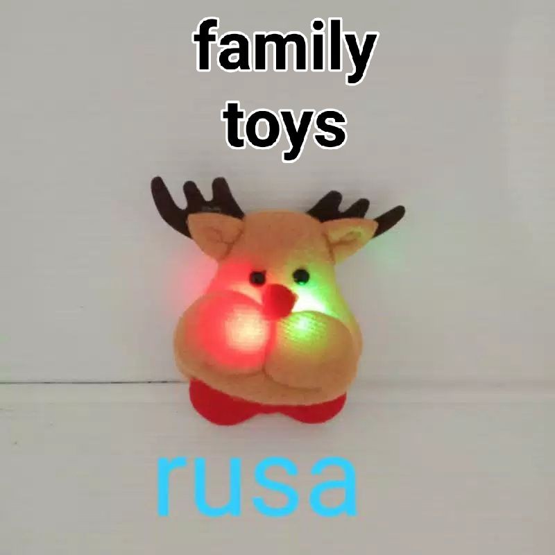 family games Pin bros led snowman rusa santa claus dekorasi natal nyala lampu christmas