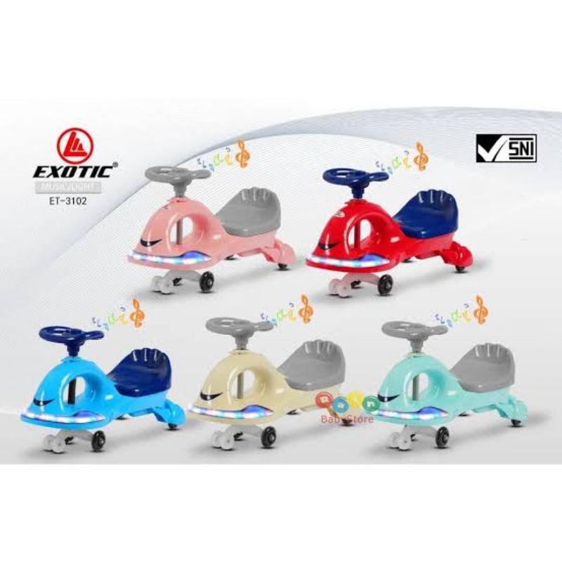 Magic Car Swing Car Pasific Exotic Et 3102 Mainan Belajar Jalan Anak