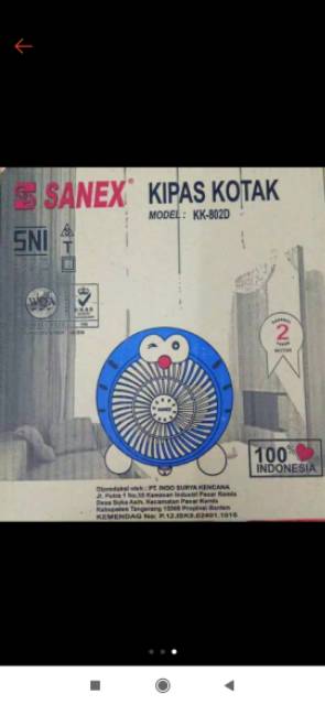 Kipas angin SANEX karakter Doraemon dan hello kity