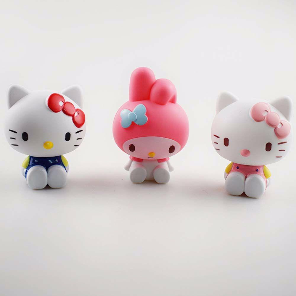 【 ELEGANT 】 Patung Model Koleksi Kartun Lucu My Melody KT Mainan Model Anime Figure Toys