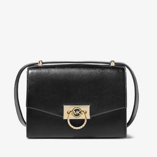 MICHAEL KORS MK Hendrix Extra-Small Leather Crossbody Bag Black