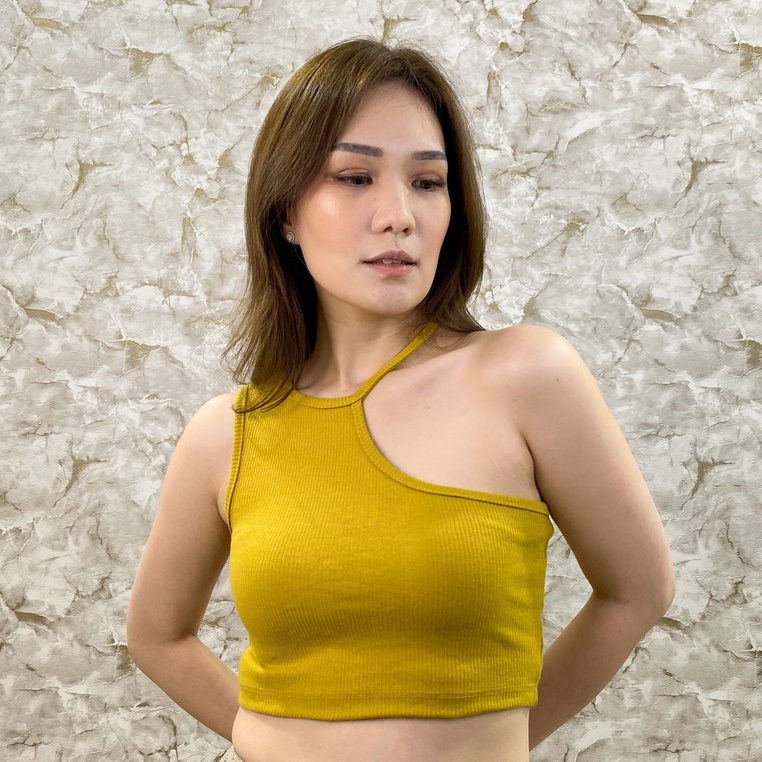 MODAVIE - JESSLYN TANKTOP Crop Tank Top Atasan Wanita Korean croptop One Shoulder