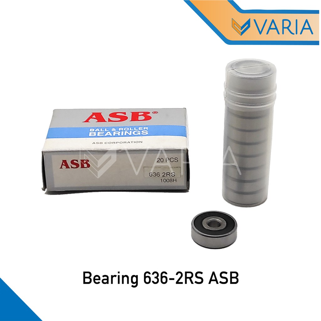 Bearing / Laher 636 2RS Tutup Karet Double ASB