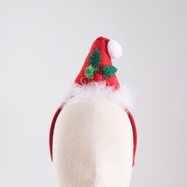 Red Christmas Hat Hairband - Bando Natal Bando Fashion KOREA Import