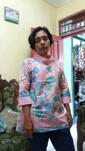 Tunic Afika Santika Pastel #2 Tunic Batik Cantik Tunik Batik Formal Seragaman Batik Kerja Bagus