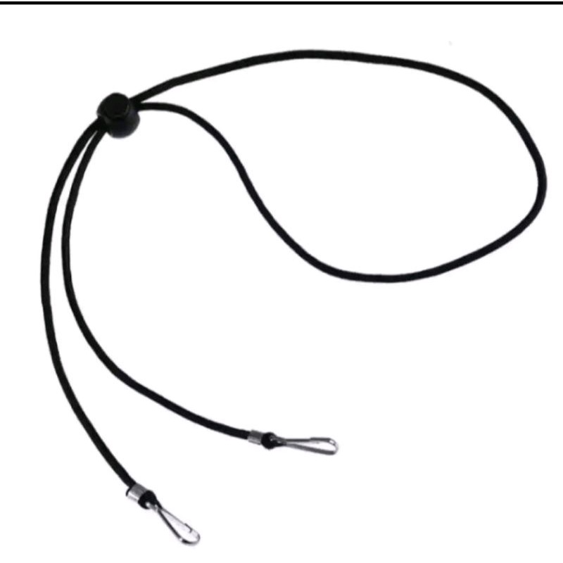 1 pcs strap masker hitam/tali masker hitam polos