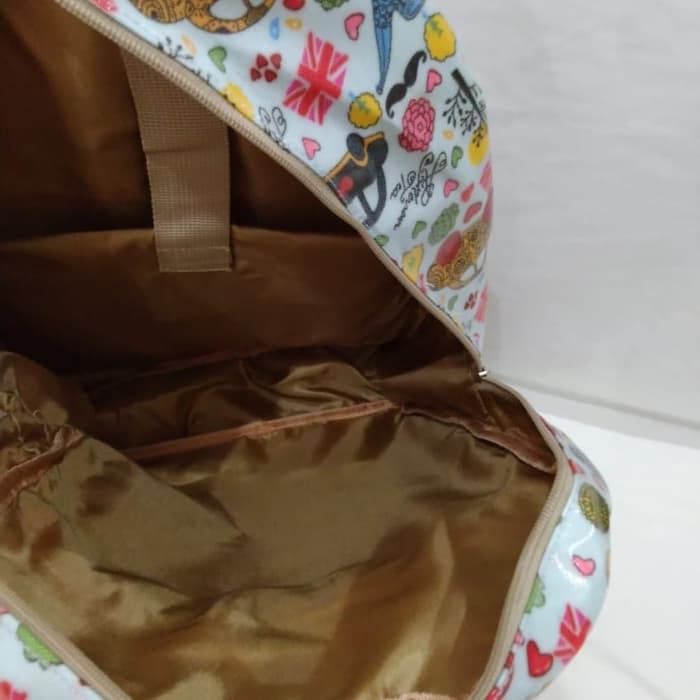 TT1104 tas ransel backpack travel laptop anak kucing cat kidston merah