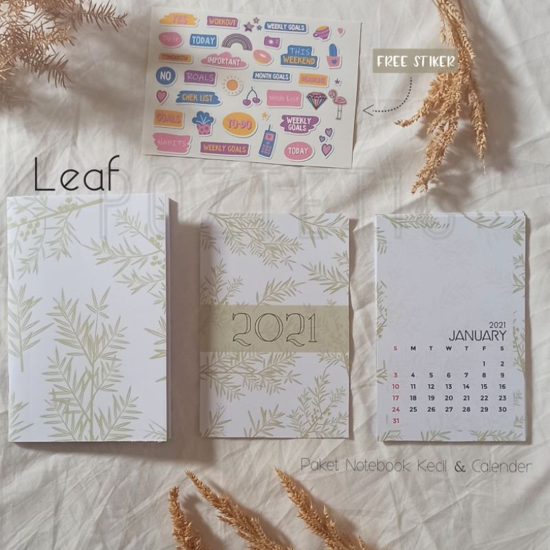 

PAKET MURAH NOTEBOOK & KALENDER 2021 AESTHETIC | FREE STIKER