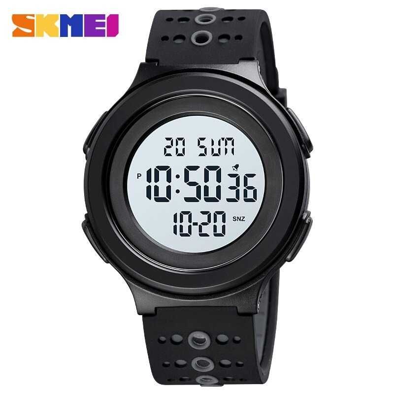 SKMEI jam tangan digital pria sport 1733 LED putih