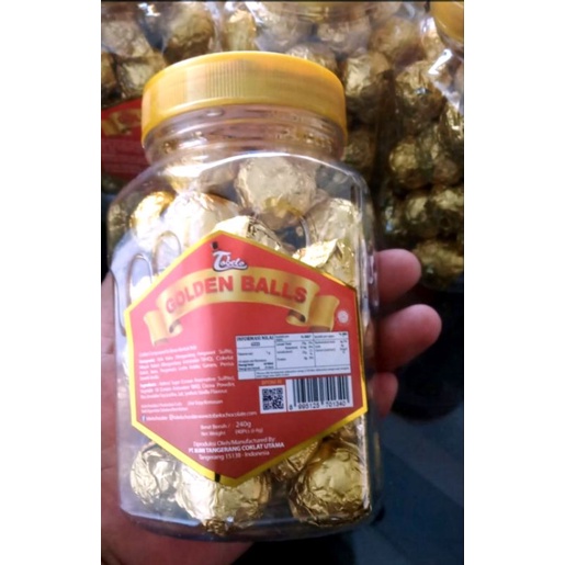 

Cokelat Golden Balls 1toples isi 40pcs Kemasan Baru