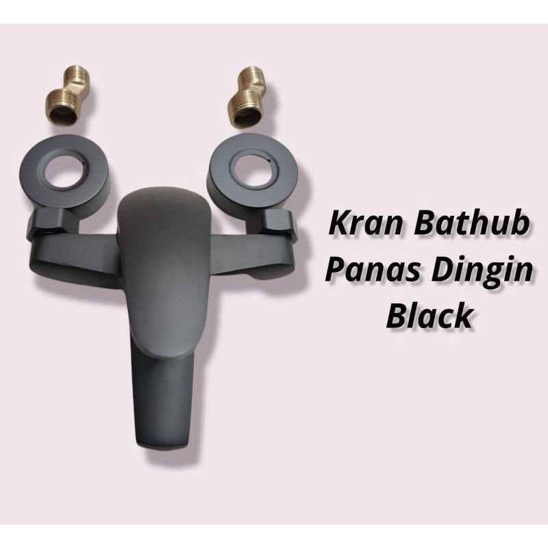 kran bathub panas dingin hitam / black PROMO TERMURAH