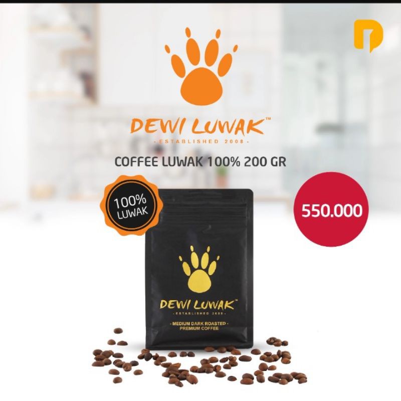 

Dewi Coffee Luwak 100% 200 Gr