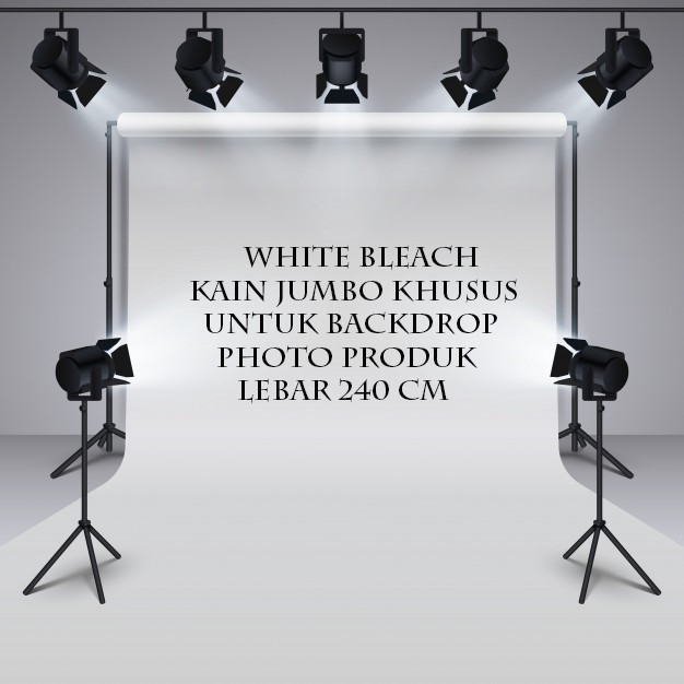 KAIN BACKDROP JUMBO / KAIN PUTIH BACKDROP PHOTO PRODUK (Per 0,5 Meter)