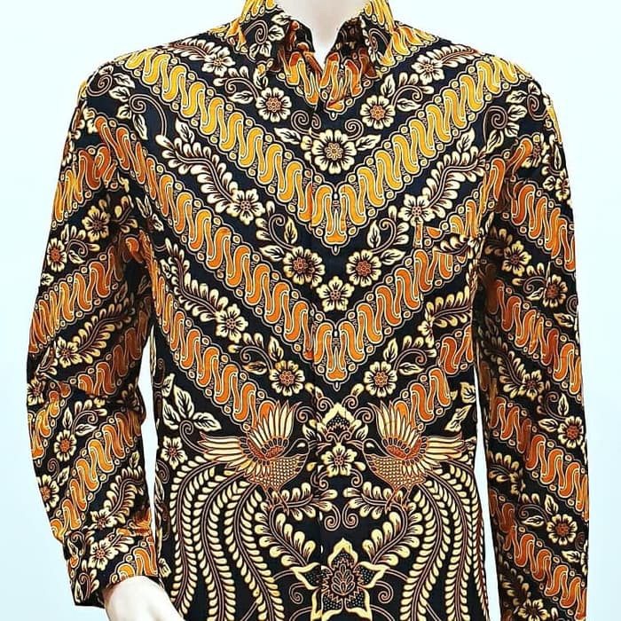 Kemeja Batik Pria Big Size Baju Hem Batik Lengan Panjang Jumbo GRDHT