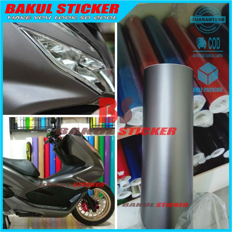 Stiker Skotlet Abu Abu Doff Skotlet Grey Metalik Doff