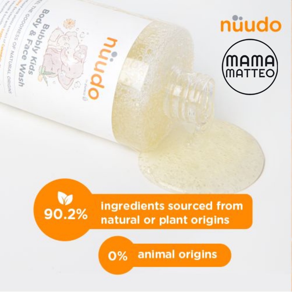 NUUDO Refill Size 475ml Gentle Baby Head to Toe Wash / Bubbly Kids Body &amp; Face Wash / Conditioning Kids Shampoo / Daily Moisturizing Body Lotion / BANDUNG